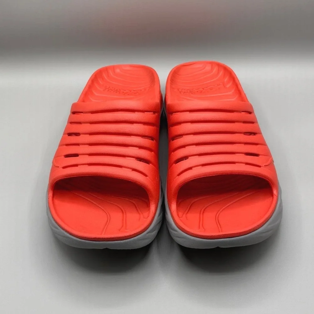Hoka One One Ora Recovery Slide 2 Dragon Fire Orange Grey Mens 11 1099673